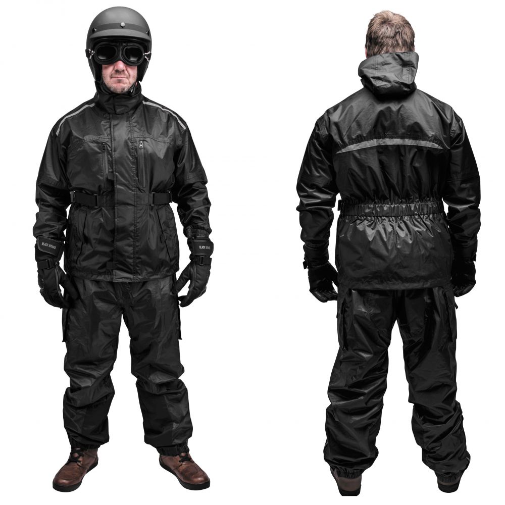 Black Brand Motorcycle Gear Riders Line Black Brand Tempest Rain Suit Two Piece Motorcycle