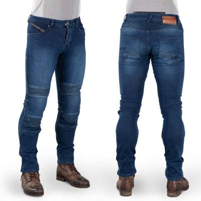 Macna Individi Jeans - Blue Slim Fit Motorcycle Jeans