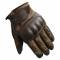 Merlin Ranton Wax Canvas and Leather Motorcycle Gloves - Brown