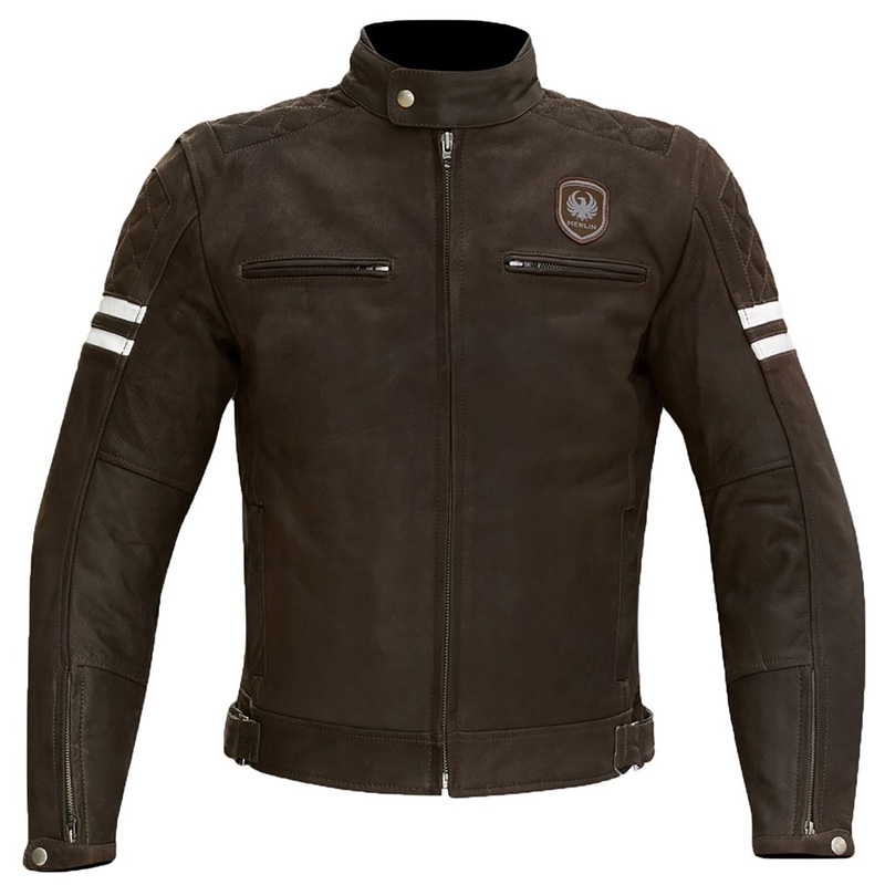 Merlin Hixon Retro Leather Motorcycle Jacket