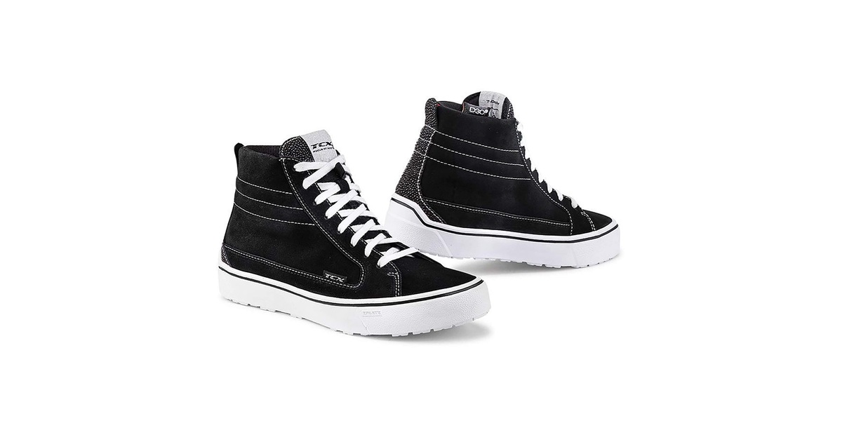 TCX Street 3 Lady WP Motorcycle Shoes - Black / White | Riders Line