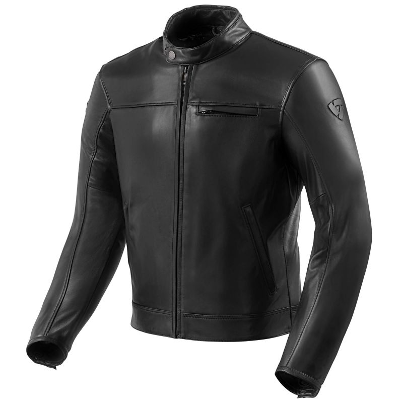 Mens REVIT! Roamer 2 Classic Black Leather Motorcycle Jacket