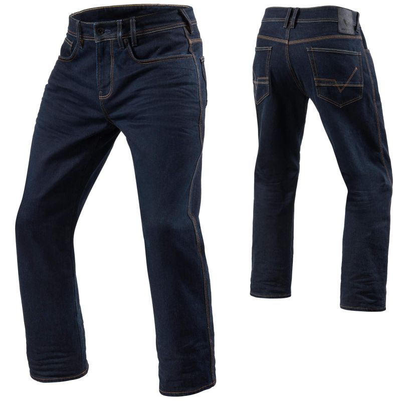 REVIT! Philly 3 LF Jeans | Dark Blue Relaxed Loose Fit Motorcycle Jeans