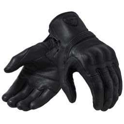 REVIT! Hawk Gloves | Black Short Cuff Leather Motorcycle Gloves