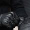 REVIT! Hawk Gloves | Black Short Cuff Leather Motorcycle Gloves