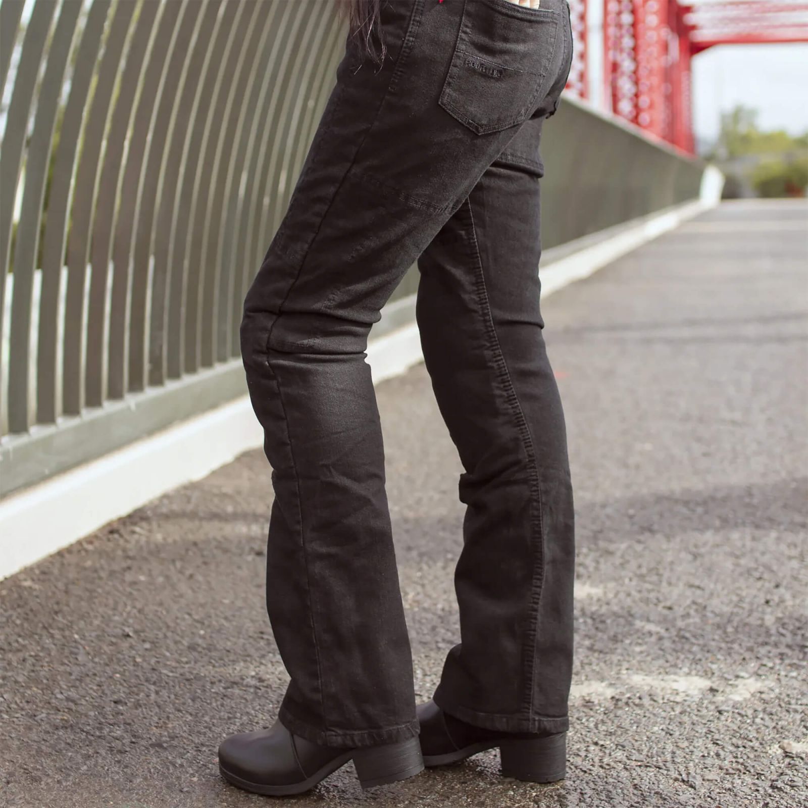 Bootcut biker jeans on sale