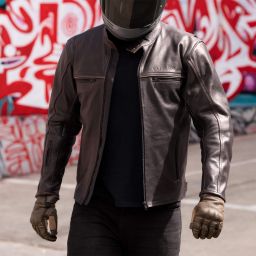 Black Pup Moto Rumbler Leather Jacket