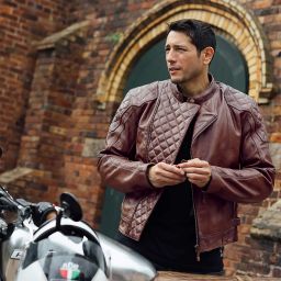 Merlin Chester D3O Leather Jacket - Brown