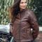 Merlin Bristol D3O Ladies Brown Leather Motorcycle Jacket