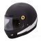 Merlin Revival Vintage Motorcycle Helmet - Flash Matt Black