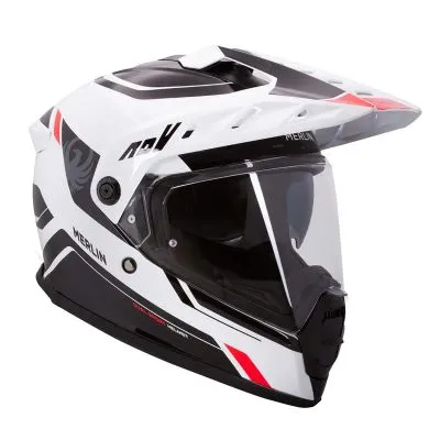Merlin Torres Adventure Helmet Motorcycle Helmet - White/Red
