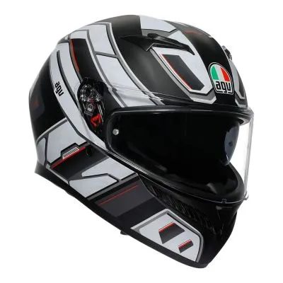AGV K3 Rivia Motorcycle Helmet - Matt Black/White
