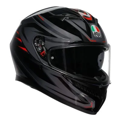 AGV K3 Syth Full Face Motorcycle Helmet - Black/Grey/Red