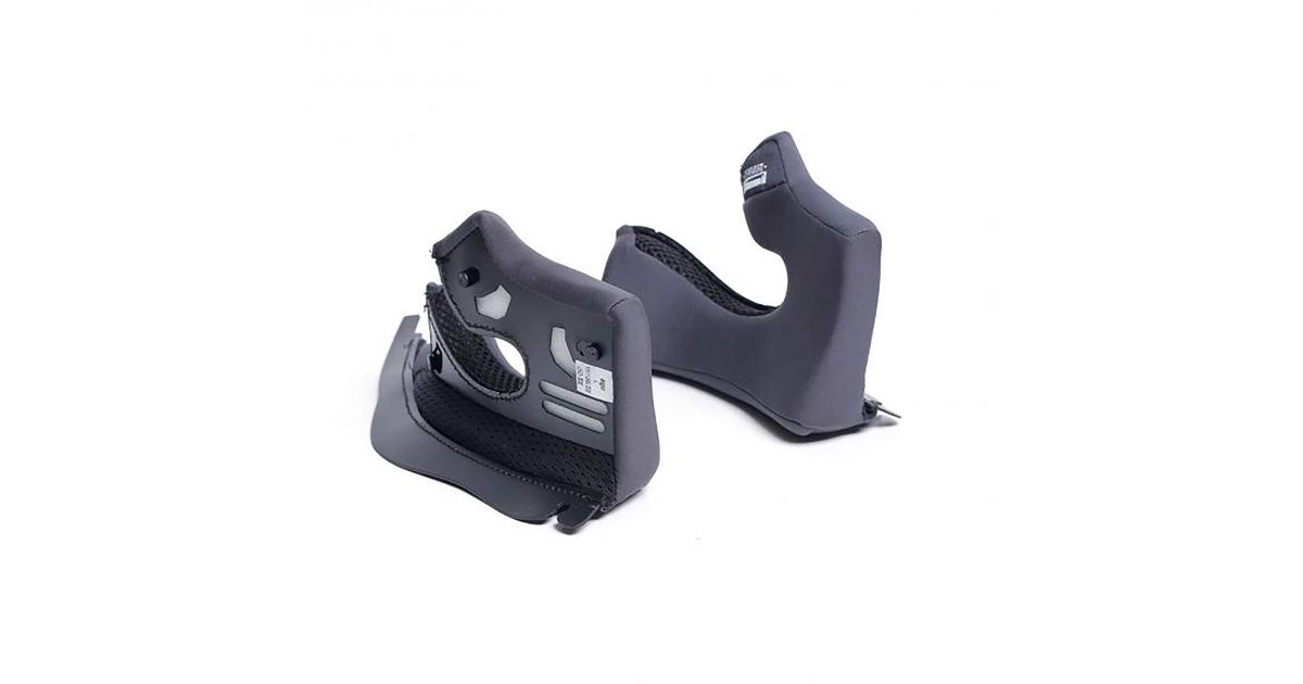 AGV K3 Motorcycle Helmet Cheek Pads Replacement - 35mm Gray, Removable & Washable