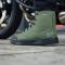 Merlin Knots D3O Side Zip Canvas Motorcycle Boots - Olive Green