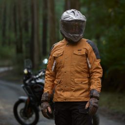 Black Pup Moto Tallarook Gen 3 Waterproof Adventure Motorcycle Jacket - Desert Tan