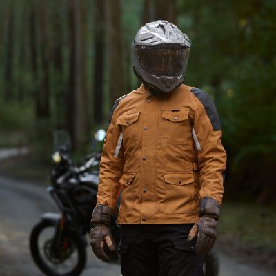 Black Pup Moto Tallarook Gen 3 Waterproof Adventure Motorcycle Jacket - Desert Tan