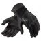 REVIT! Lewisville Black Retro Leather Motorcycle Gloves