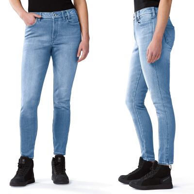 REVIT! Womens Shelby 3 Light Blue Skinny Stretch Motorcycle Jeans - AA