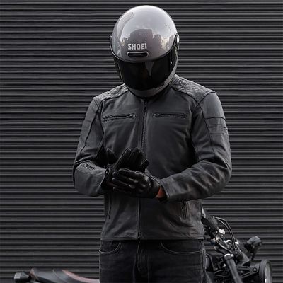 Black Pup Moto ol Bobber Matt Black Leather Motorcycle Jacket