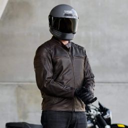 Black Pup Moto ol Bobber Leather Jacket - 6 Zippered Vents