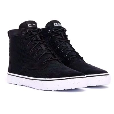 TCX Dartwood Tex Summer Motorcycle Shoes - Black/White