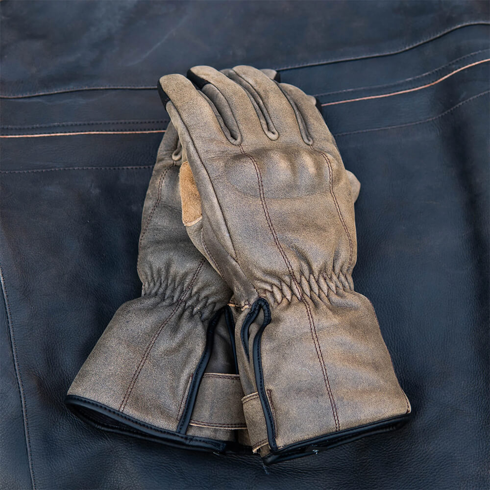 Black Pup Moto The Original DL Gauntlet Motorcycle Gloves