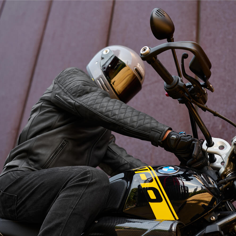 Black Pup Moto ol Bobber Gen 2 Black Retro Leather Motorcycle Jacket