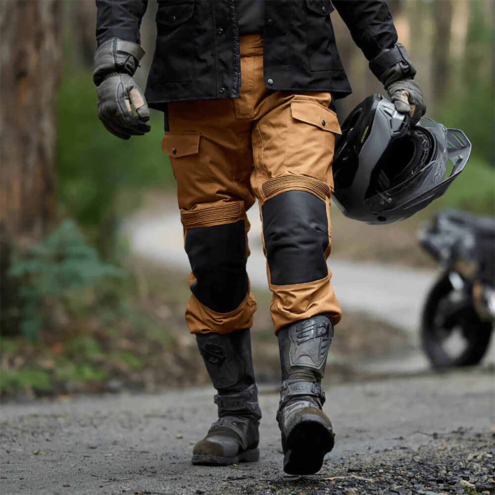 Black Pup Moto Tallarook Adventure Motorcycle Pants - Tan