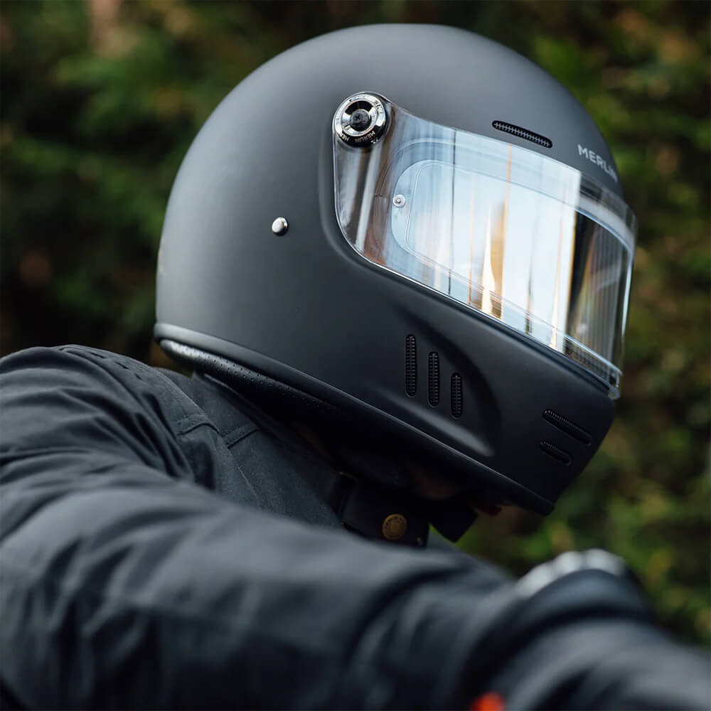 Merlin Revival Cafe Racer Retro Helmet Matt Black Key Features