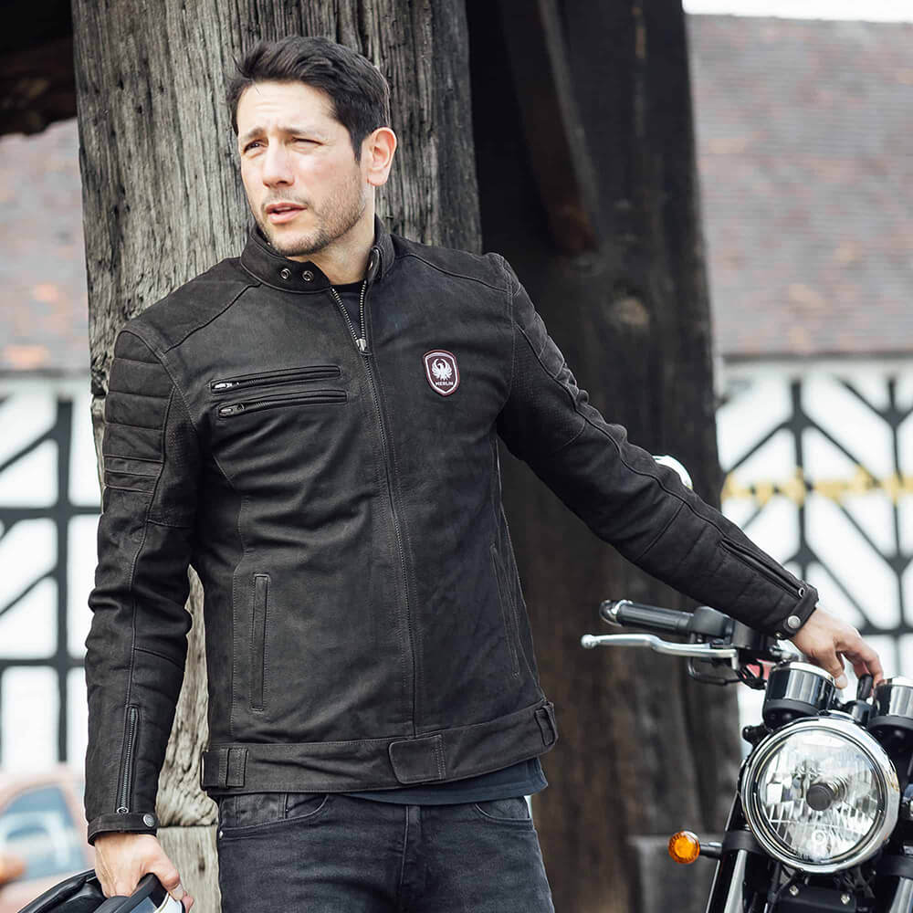 Merlin Atlon II Black Leather Touring Motorcycle Jacket