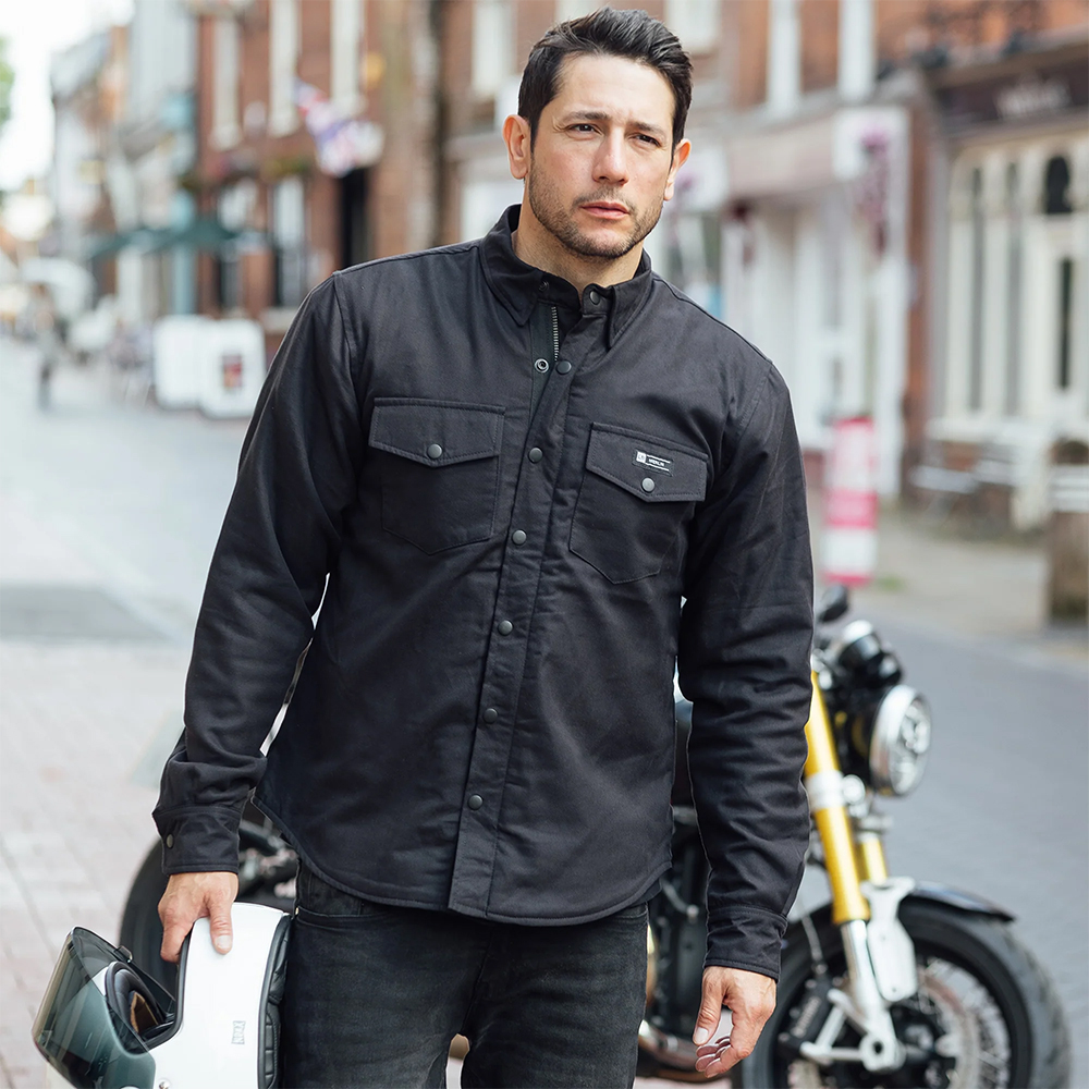 Merlin Axe Kevlar Motorcycle Riding Shirt - Black