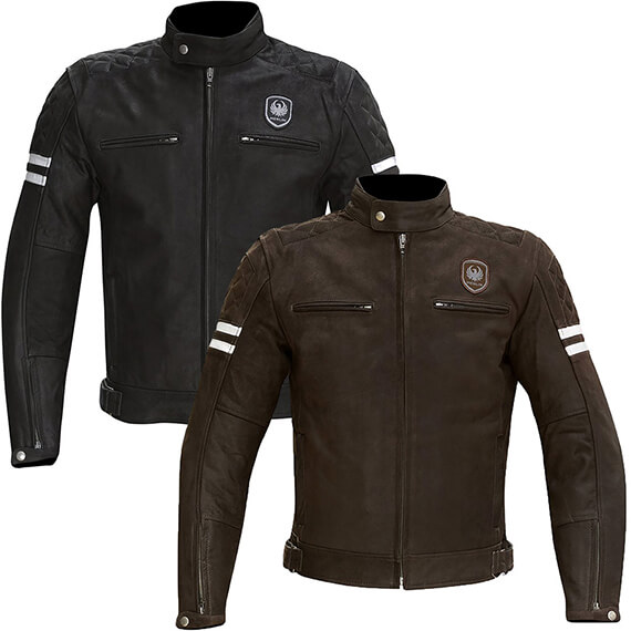 Merlin Hixon Retro Leather Motorcycle Jacket