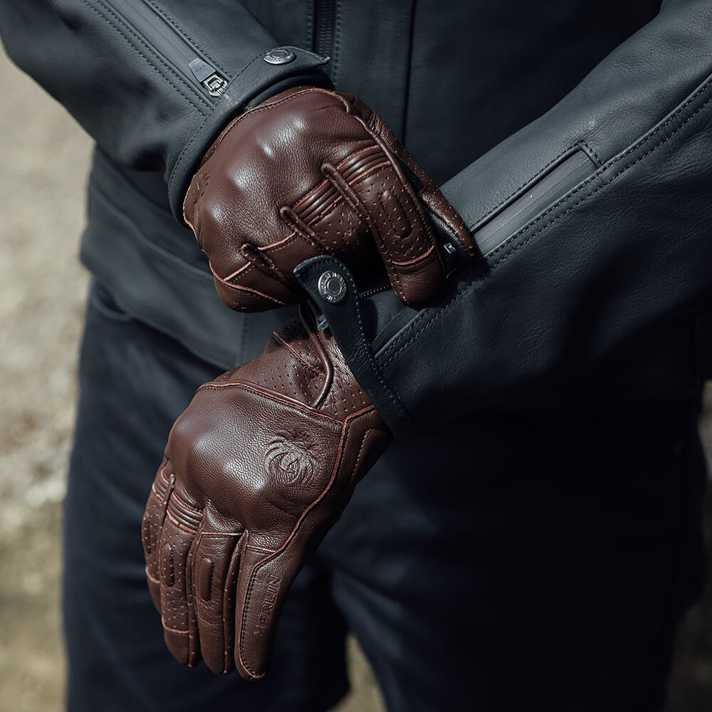 Merlin Legacy Classic Perforated Leather Motorcycle Gloves