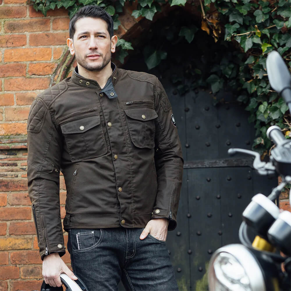 Merlin Perton II Waxed Motorcycle Jacket