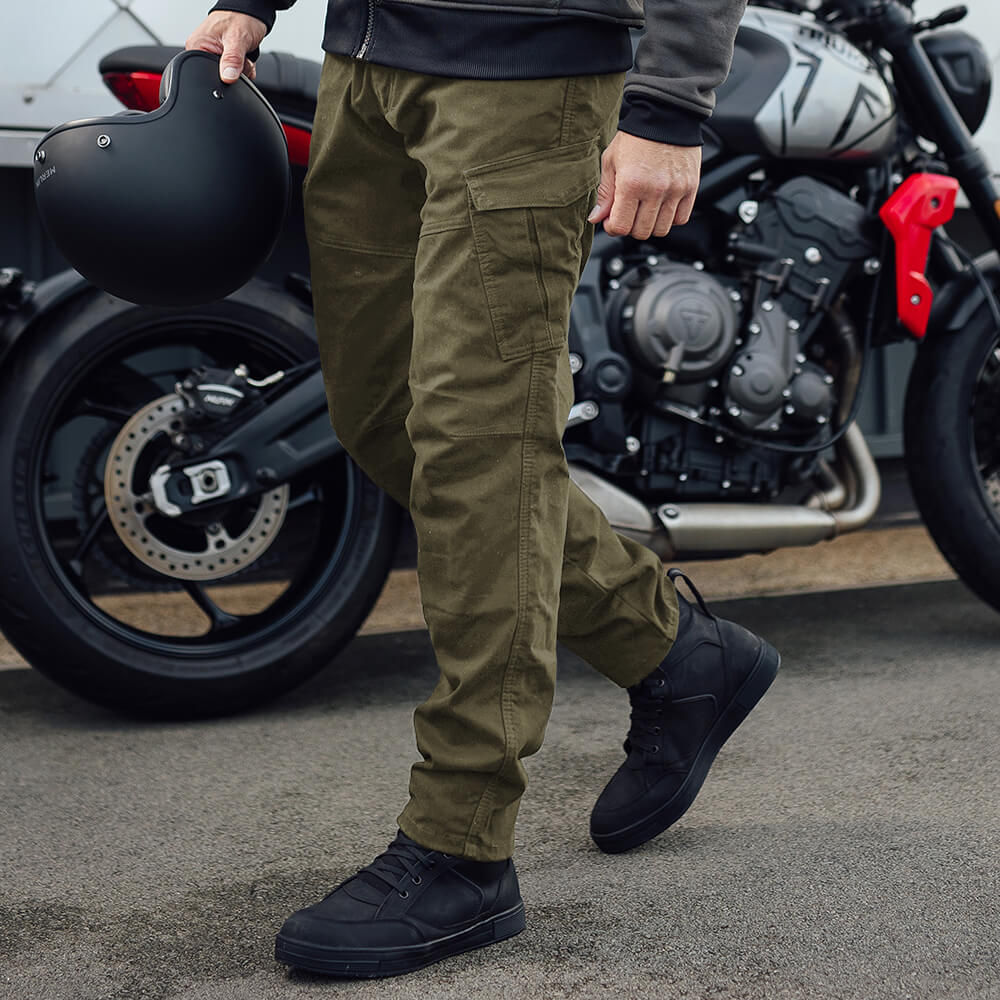 Merlin Remy II D3O Kevlar Cargo Motorcycle Pants Green