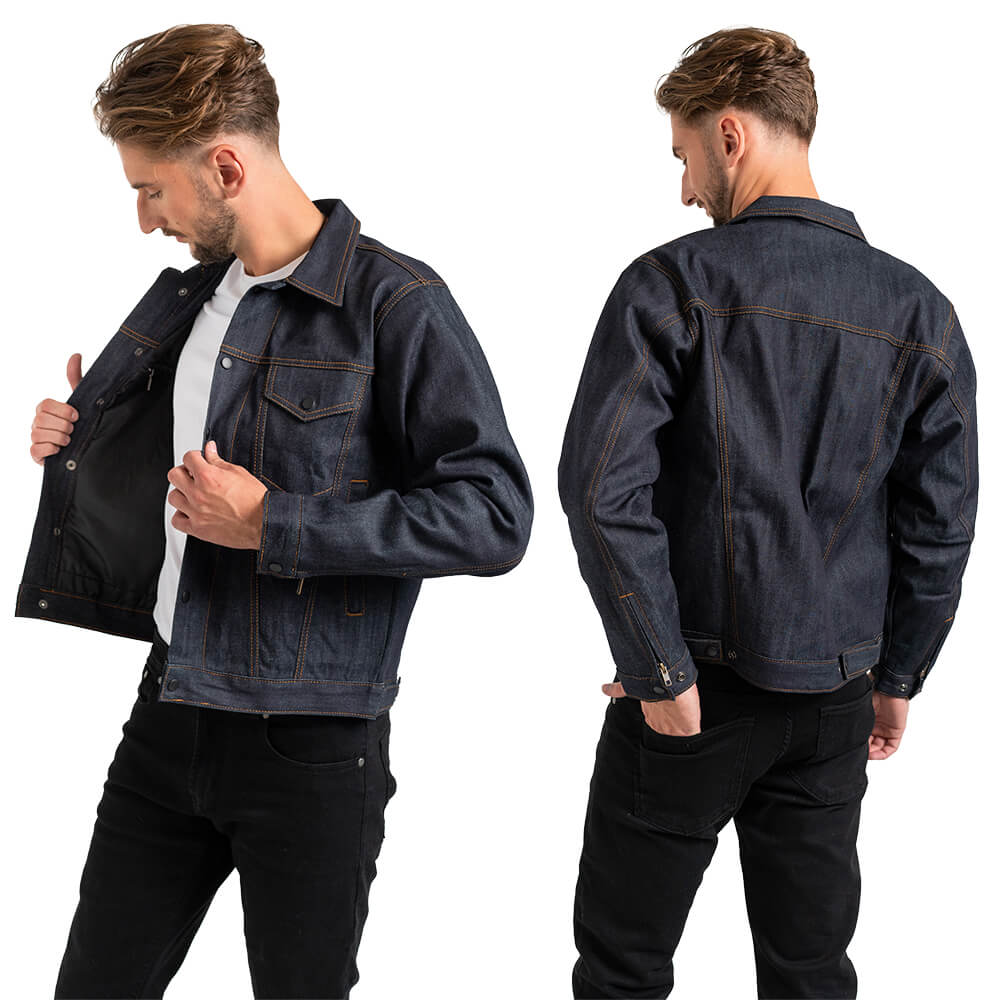 Resurgence AAA Rated Dark Blue Denim Motorcycle Jacket