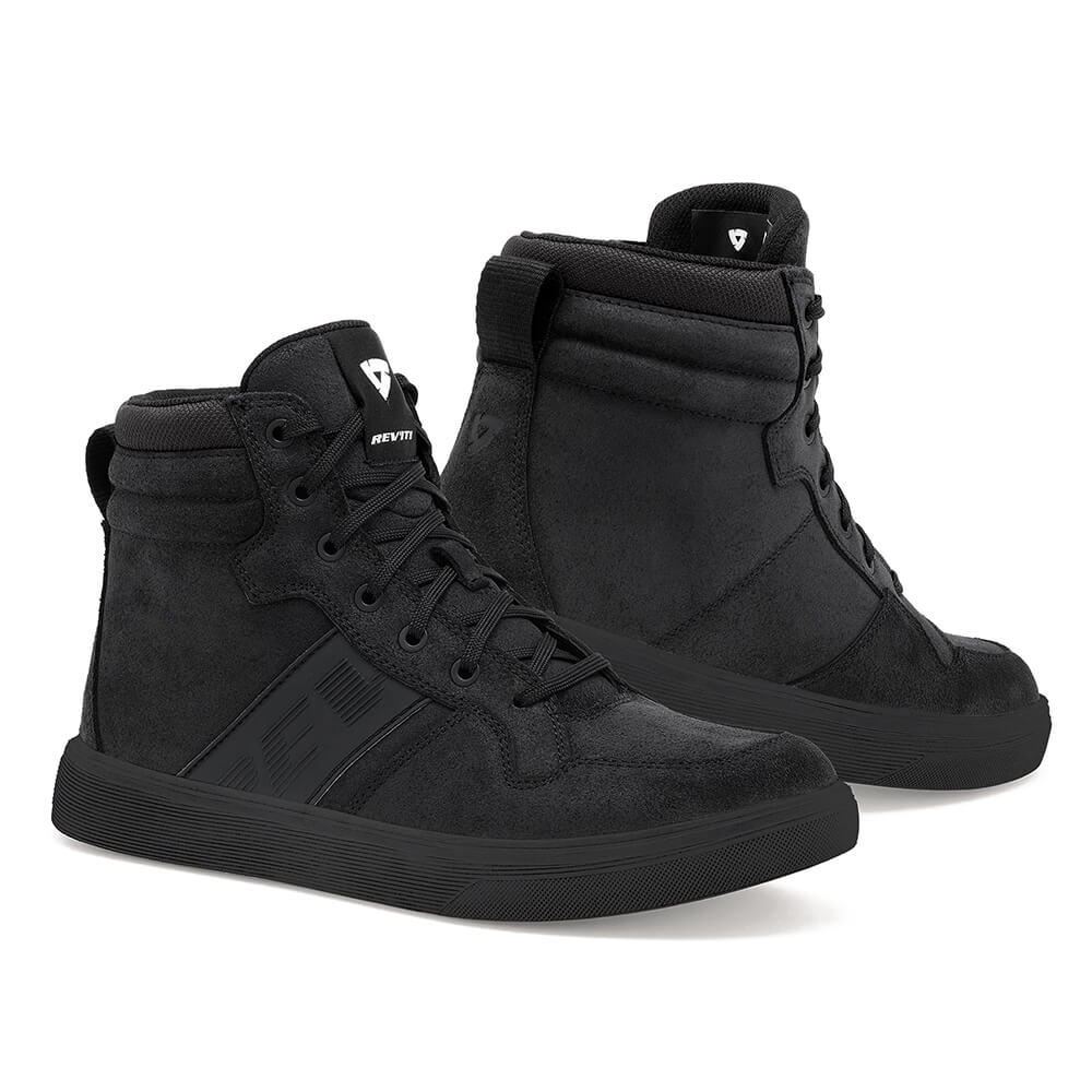 REVIT Kick Black Sued Leather Summer Motorcycle Shoes